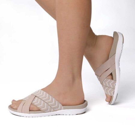 Side Legs Tilly Beige arch sandal womens